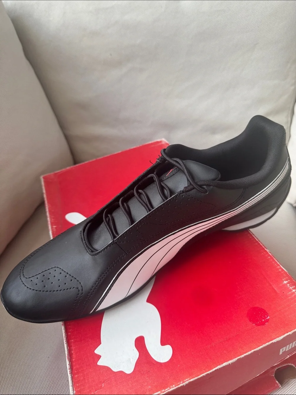 Puma Men’s Black & White Low-Profile Sneaker